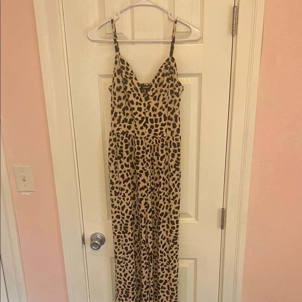 Express Leopard Print Jumpsuit